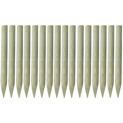 vidaXL Stâlpi de gard ascuțiți, 16 buc., 100 cm, lemn tratat