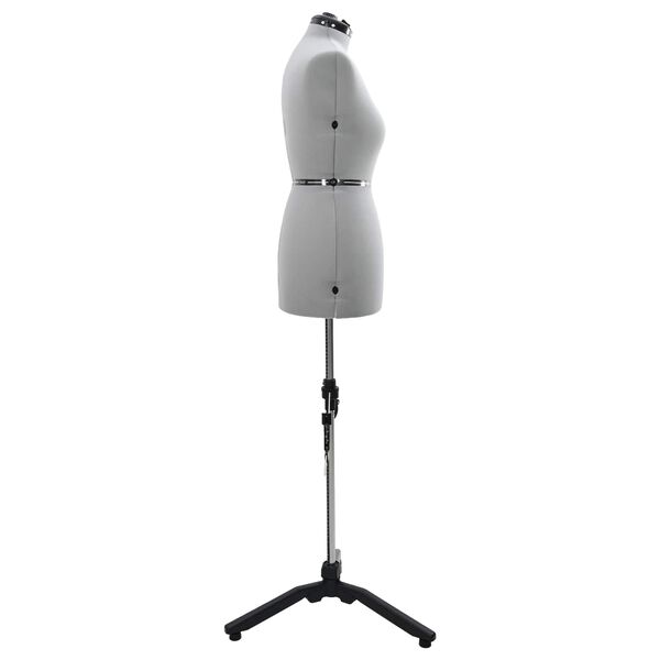 vidaXL Formă Rochie Ajustabilă pentru Femei Gri m Catifea