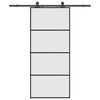 vidaXL Ușă glisantă cu set de feronerie neagră 90x205 cm Sticlă ESG