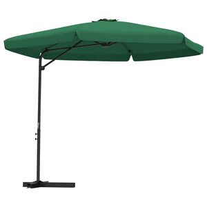 vidaXL Umbrelă de soare de exterior cu st&acirc;lp din oțel, verde, 300 cm