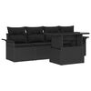 vidaXL Set de canapele pentru grădină 5 buc. Negru