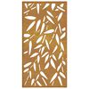 vidaXL Decor de perete 105x55 cm design frunze bambus oțel Corten