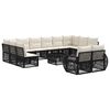 vidaXL Set de canapele pentru grădină 13 pcs Negru și Alb crem