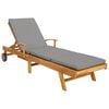 vidaXL Șezlong 100% poliester solid-teak