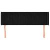 vidaXL Tăblie de pat cu aripioare negru 147x16x78/88 cm catifea