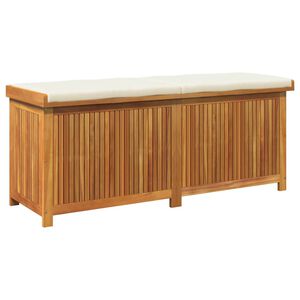 vidaXL Cutie de perne de exterior 150x50x60,5 cm lemn masiv de salc&acirc;m