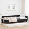 vidaXL Cadru de pat colțar cu headboard Negru 80 cm x 200 cm Catifea