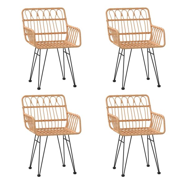 vidaXL Set mobilier de grădină, 5 piese, poliratan