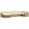 vidaXL Seturi de canapele 7 pcs Natural și Crem Lemn Solid de Acacia