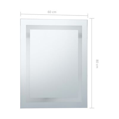 vidaXL Oglindă cu LED de baie, cu senzor tactil, 60 x 80 cm