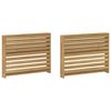 vidaXL Modul cotiere 2 pcs Alb 78,5 x 10 x 61 cm Lemn Solid de Acacia
