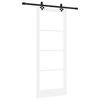 vidaXL Ușă glisantă Alb 83 x 211 cm Lemn masiv de pin și sticlă
