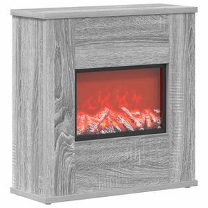 vidaXL Șemineu electric Sonoma gri 47 x 18 x 48 cm Lemn prelucrat