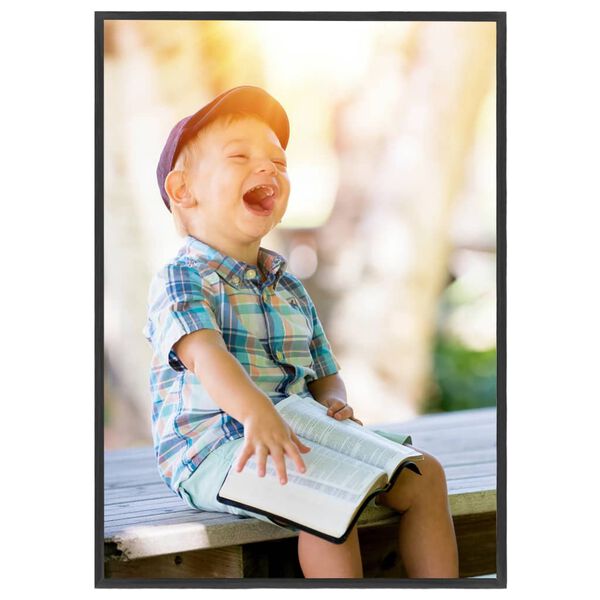 vidaXL Rame foto colaj pentru masă, 3 buc., negru, 18x24 cm, MDF