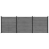 vidaXL Set de Gard 526 x 186 cm WPC și Aluminiu Gri