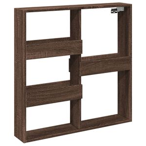 vidaXL Dulap de perete, stejar maro, 80x15x80 cm, lemn prelucrat