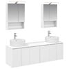 vidaXL Set dulap baie 5 pcs Alb Lemn prelucrat