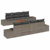 vidaXL Set de canapele pentru grădină 9 pcs Gri poliratan