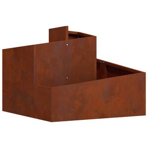 vidaXL Vază pentru Grădină Ruginit 60 x 60 x 50 cm