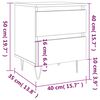vidaXL Noptieră, gri beton, 40x35x50 cm, lemn compozit