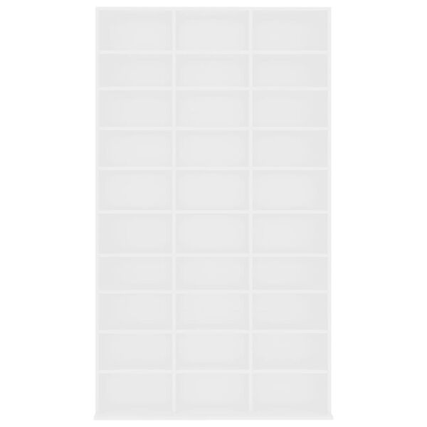 vidaXL Dulap pentru CD-uri, alb, 102x16x177,5 cm, lemn compozit