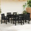 vidaXL Scaun de dining pentru grădină. 6 pcs Negru 65.5 x 55.5 x 88cm