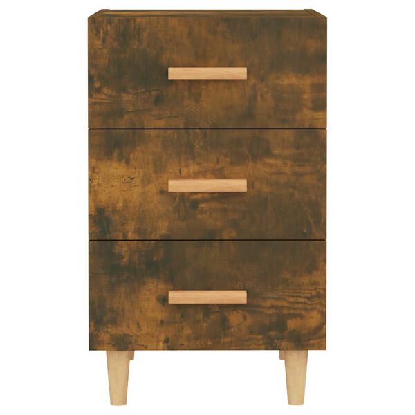 vidaXL Noptieră, stejar fumuriu, 40x40x66 cm, lemn compozit