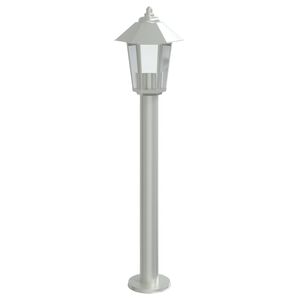 vidaXL Lampă exterioară de podea, argintiu, 80 cm, oțel inoxidabil