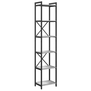 vidaXL Raft pentru cărți 40 x 30 x 189,5 cm Lemn prelucrat sonoma gri