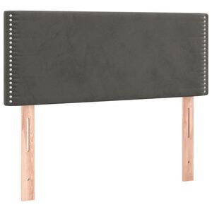 vidaXL Tăblie de pat, gri &icirc;nchis, 100x5x78/88 cm, catifea