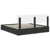 vidaXL Pat cu storage cu headboard Negru 200 x 200 cm Lemn compozit