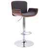 vidaXL Scaun de bar, gri, material textil