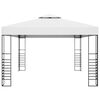 vidaXL Pavilion cu șir de lumini LED, alb, 4x3x2,7 m