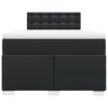 vidaXL Pat box spring cu saltea, negru, 120x190 cm, piele ecologică