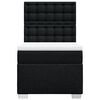 vidaXL Pat box spring cu saltea, negru, 80x200 cm, textil
