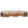 vidaXL Set de canapele de exterior 9 buc. natural Lemn Solid de Acacia