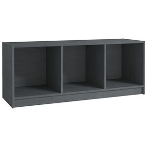 vidaXL Comodă TV, gri, 104x33x41 cm, lemn masiv de pin
