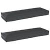 vidaXL Set de perne pentru palet 2 pcs Negru 120 x 40 x 8 cm