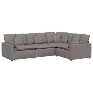 vidaXL Canapea modulară cu perne, gri taupe, textil