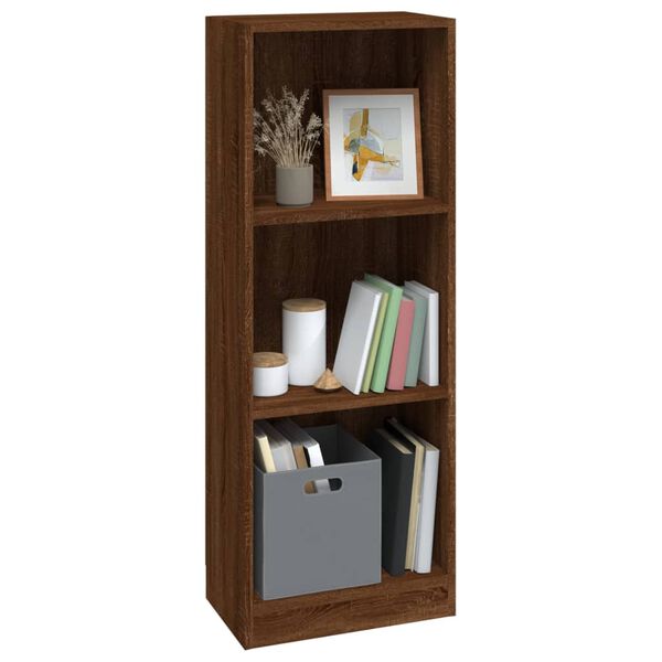 vidaXL Bibliotecă cu 3 niveluri stejar maro 40x24x109 cm lemn compozit
