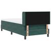 vidaXL Pat cu arcuri cu headboard Verde &icirc;nchis 190 x 90 cm Catifea