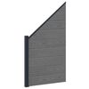 vidaXL Set de Gard 95 x 180 cm WPC și Aluminiu Gri