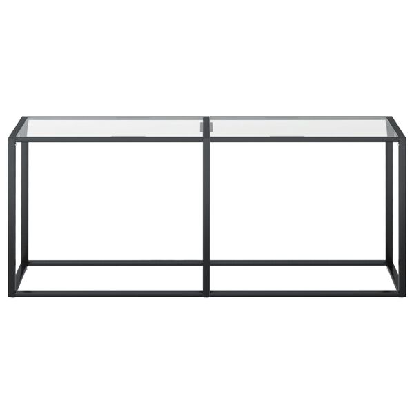 vidaXL Masă consolă, transparent, 180x35x75,5 cm, sticlă securizată