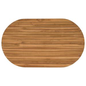 vidaXL Placă de masă 120 x 70 x 3,5 cm Oval Lemn solid de tec natural