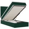 vidaXL Cadru de pat otoman cu saltele, catifea verde &icirc;nchis 90x190cm