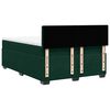 vidaXL Pat box spring cu saltea, verde &icirc;nchis, 140x190 cm, catifea