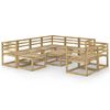 vidaXL Set mobilier de grădină, 10 piese, lemn de pin verde tratat