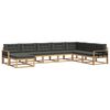 vidaXL Set de canapele de exterior 8 pcs Alb și antracit
