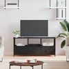 vidaXL Comodă TV, negru, 102x33x45 cm, lemn prelucrat & fier