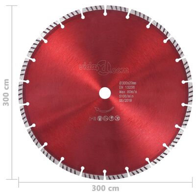 vidaXL Disc diamantat de tăiere cu turbo, oțel, 300 mm